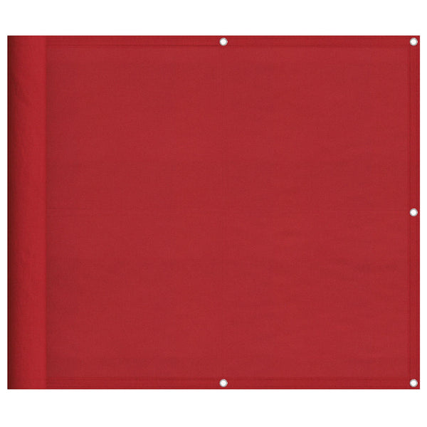 Roter Balkon Sichtschutz 90x800 cm