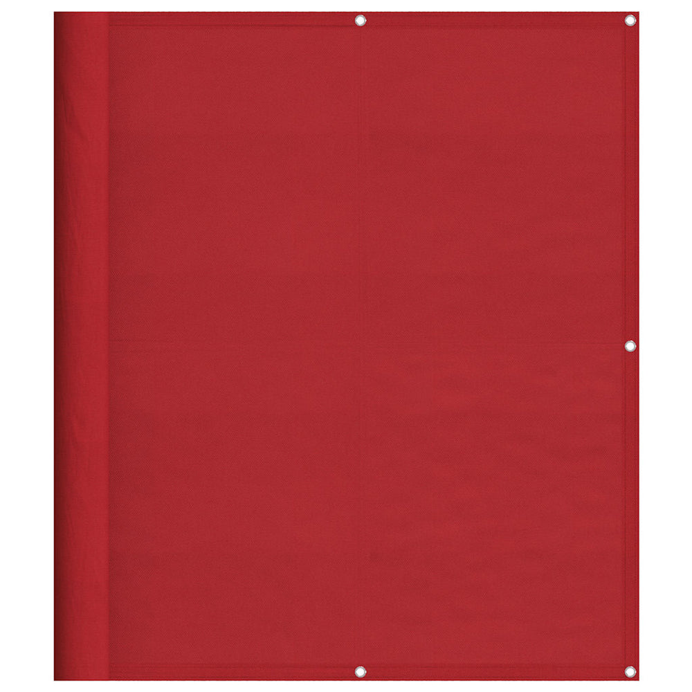 Roter Balkon Sichtschutz 120x700 cm