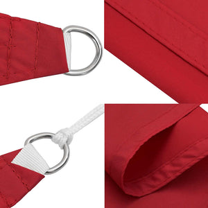 Rotes Sonnensegel 2x2x2 m Polyester Oxford