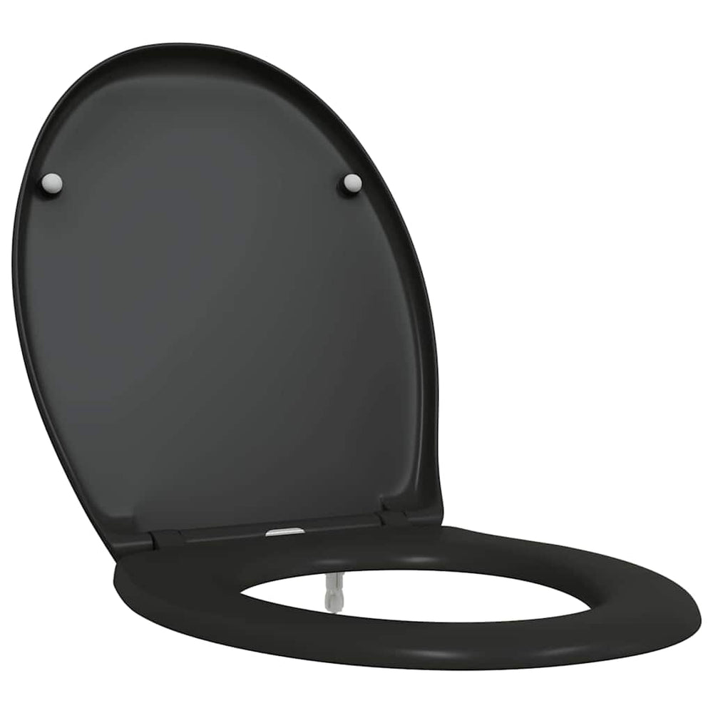 Schwarzer Toilettensitz Duroplast 47x37 cm