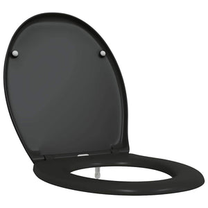 Schwarzer Toilettensitz Duroplast 47x37 cm
