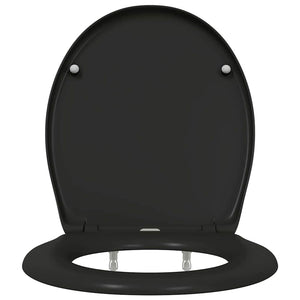 Schwarzer Toilettensitz Duroplast 47x37 cm