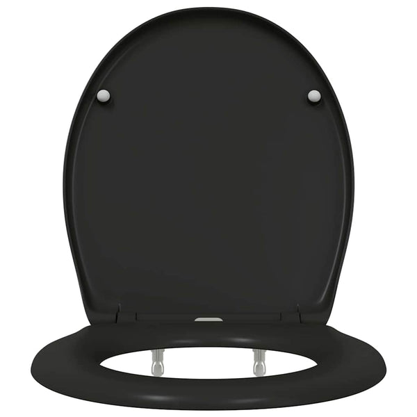 Schwarzer Toilettensitz Duroplast 47x37 cm