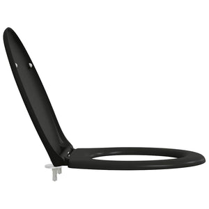 Schwarzer Toilettensitz Duroplast 47x37 cm