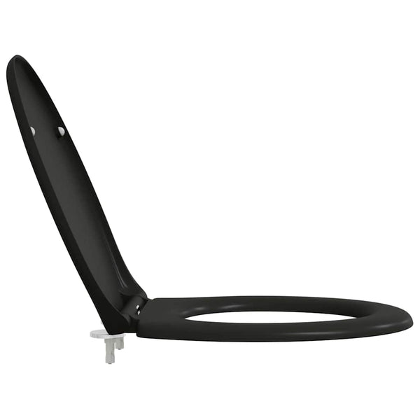Schwarzer Toilettensitz Duroplast 47x37 cm