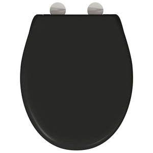 Schwarzer Toilettensitz Duroplast 47x37 cm