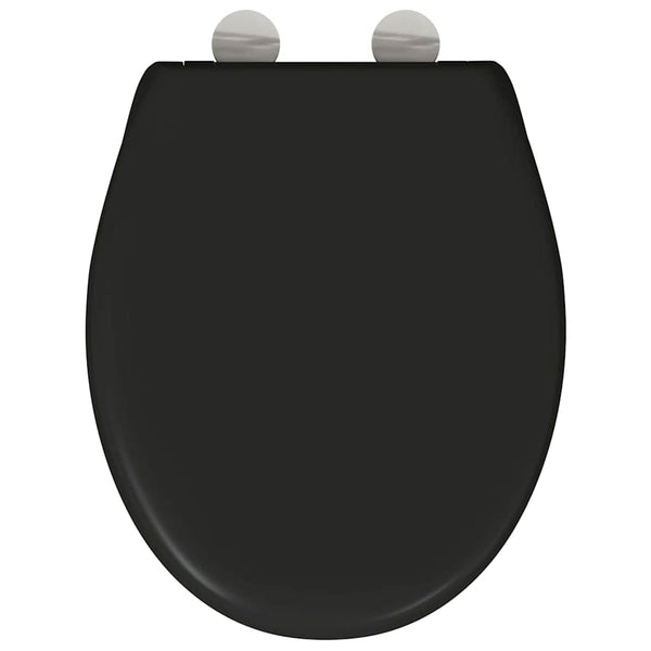 Schwarzer Toilettensitz Duroplast 47x37 cm