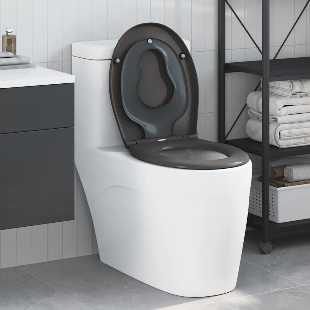 Anthrazit Toilettensitz Duroplast 47x37 cm