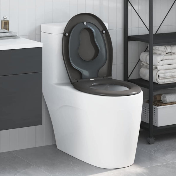 Anthrazit Toilettensitz Duroplast 47x37 cm