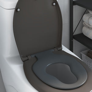 Anthrazit Toilettensitz Duroplast 47x37 cm