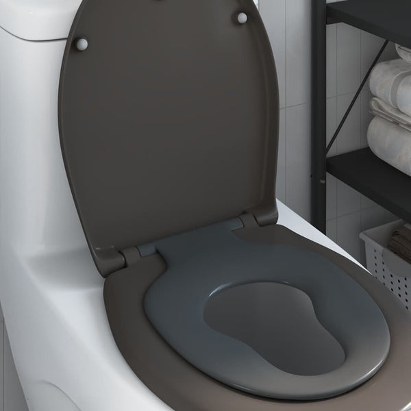 Anthrazit Toilettensitz Duroplast 47x37 cm