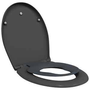 Anthrazit Toilettensitz Duroplast 47x37 cm