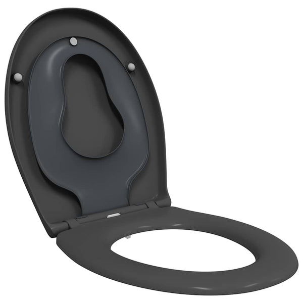 Anthrazit Toilettensitz Duroplast 47x37 cm