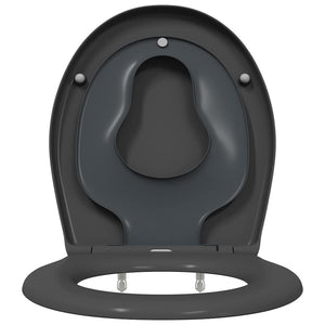 Anthrazit Toilettensitz Duroplast 47x37 cm