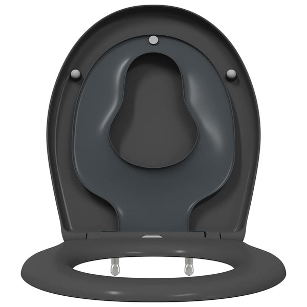 Anthrazit Toilettensitz Duroplast 47x37 cm