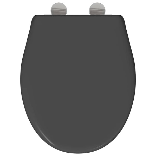 Anthrazit Toilettensitz Duroplast 47x37 cm