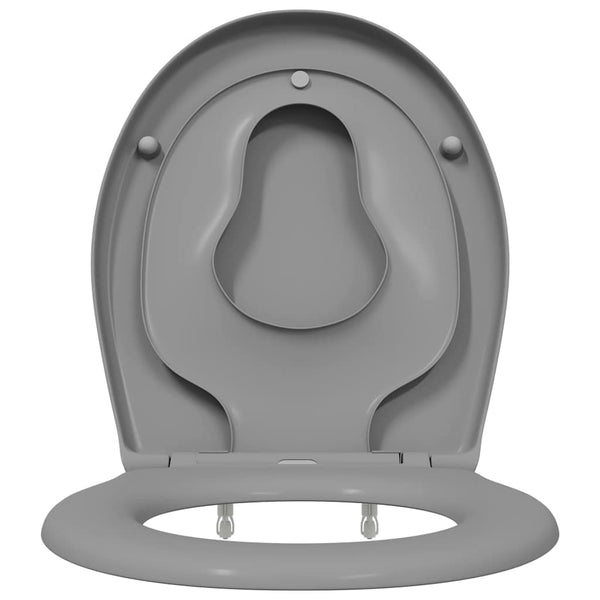 Grauer Toilettensitz Duroplast 47x37 cm