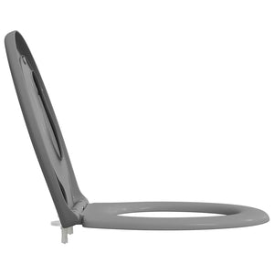 Grauer Toilettensitz Duroplast 47x37 cm