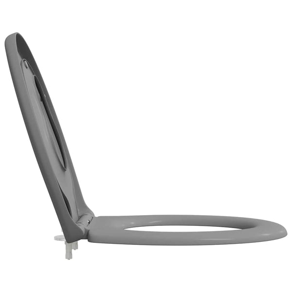 Grauer Toilettensitz Duroplast 47x37 cm