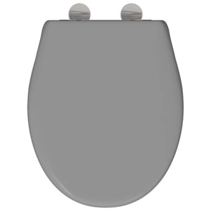 Grauer Toilettensitz Duroplast 47x37 cm
