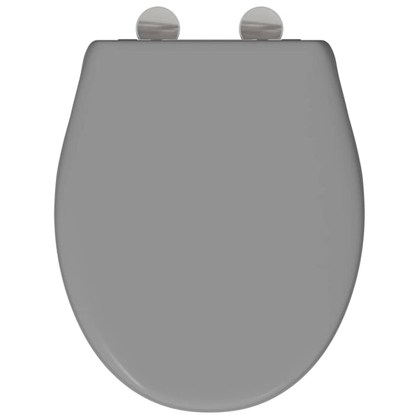 Grauer Toilettensitz Duroplast 47x37 cm