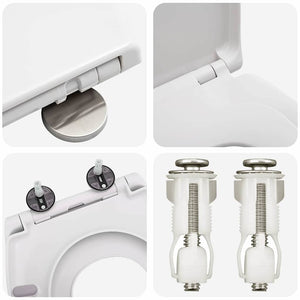 Weißer Toilettensitz Duroplast 47x37 cm