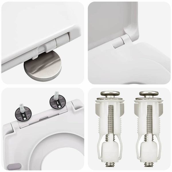 Weißer Toilettensitz Duroplast 47x37 cm