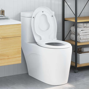Weißer Toilettensitz Duroplast 47x37 cm