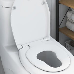 Weißer Toilettensitz Duroplast 47x37 cm