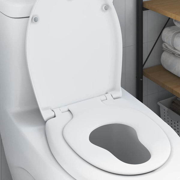 Weißer Toilettensitz Duroplast 47x37 cm