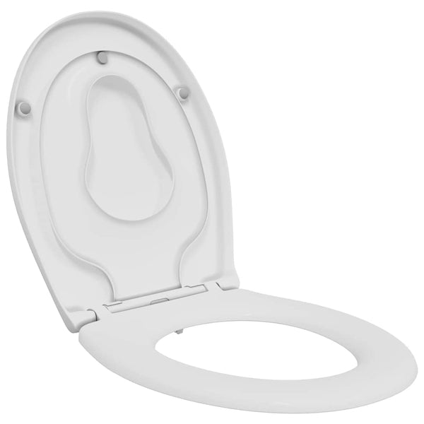 Weißer Toilettensitz Duroplast 47x37 cm