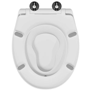 Weißer Toilettensitz Duroplast 47x37 cm