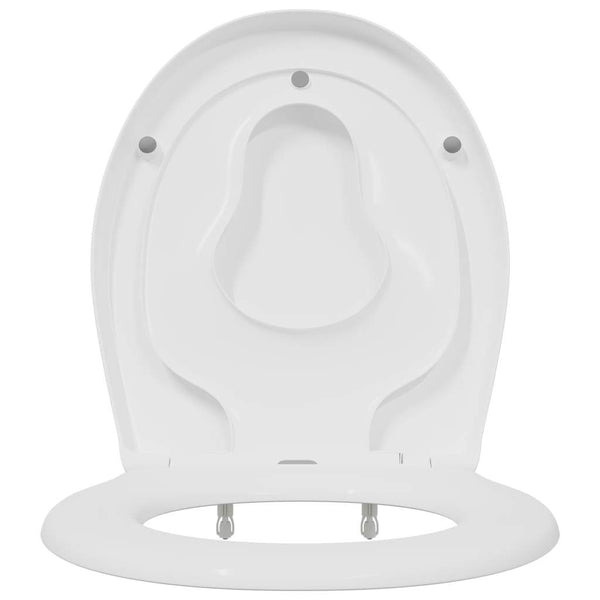 Weißer Toilettensitz Duroplast 47x37 cm