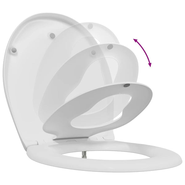 Weißer Toilettensitz Duroplast 47x37 cm