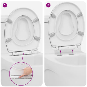 Weißer Toilettensitz Duroplast 47x37 cm