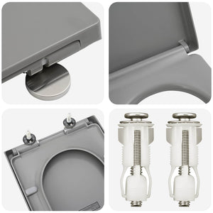 Grauer Toilettensitz Duroplast