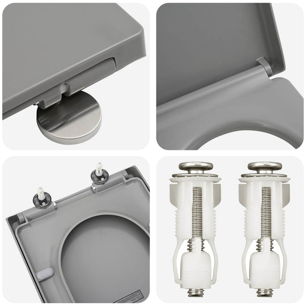 Grauer Toilettensitz Duroplast