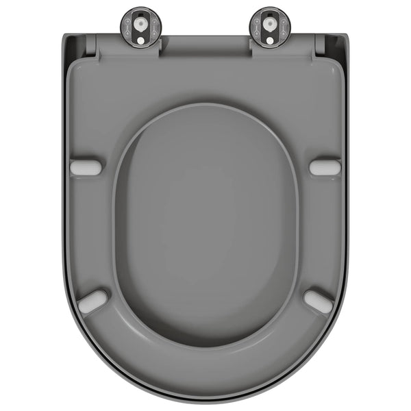 Grauer Toilettensitz Duroplast