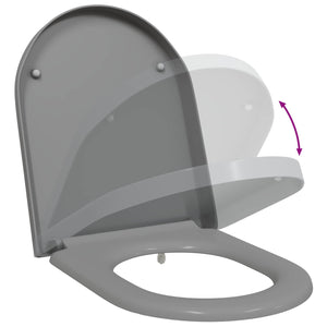 Grauer Toilettensitz Duroplast