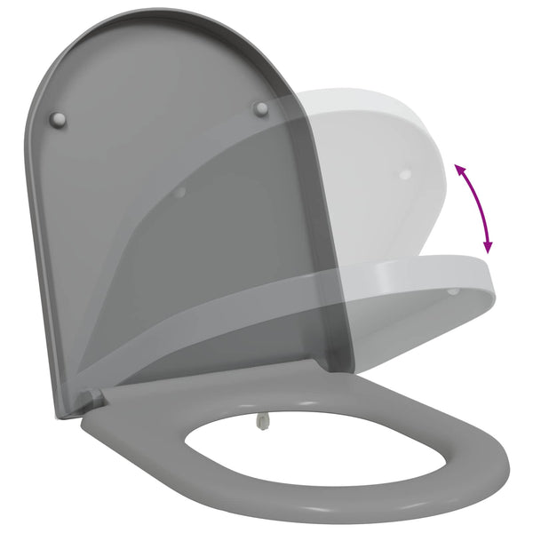 Grauer Toilettensitz Duroplast