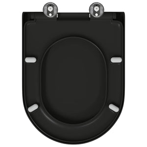 Schwarzer Toilettensitz Duroplast