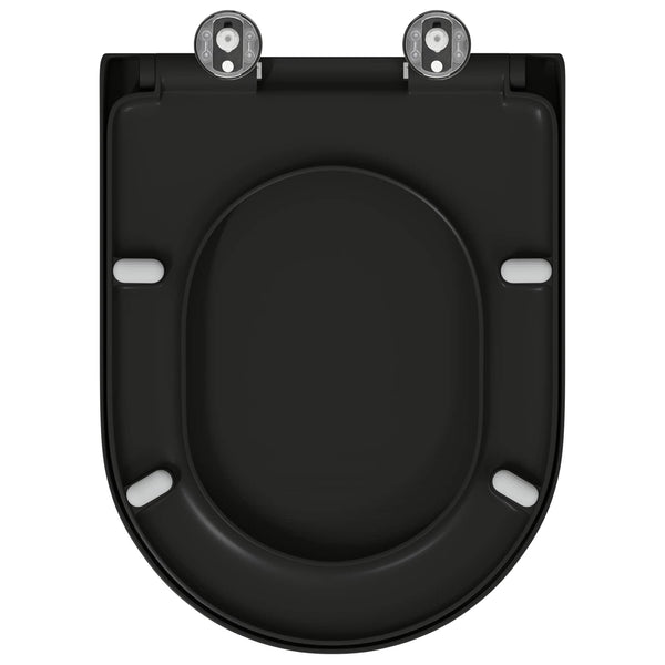 Schwarzer Toilettensitz Duroplast