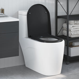 Schwarzer Toilettensitz Duroplast
