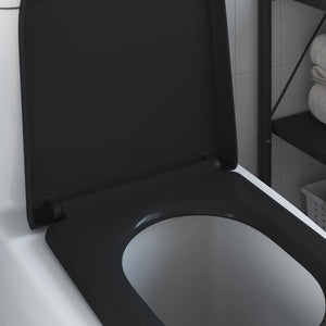 Schwarzer Toilettensitz Duroplast