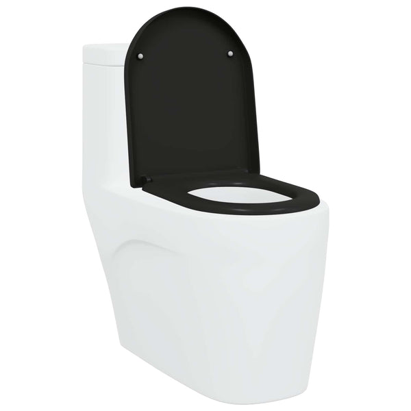 Schwarzer Toilettensitz Duroplast