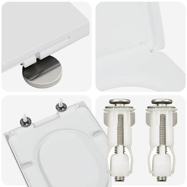 Toilettensitz Weiß Duroplast 49x36 cm