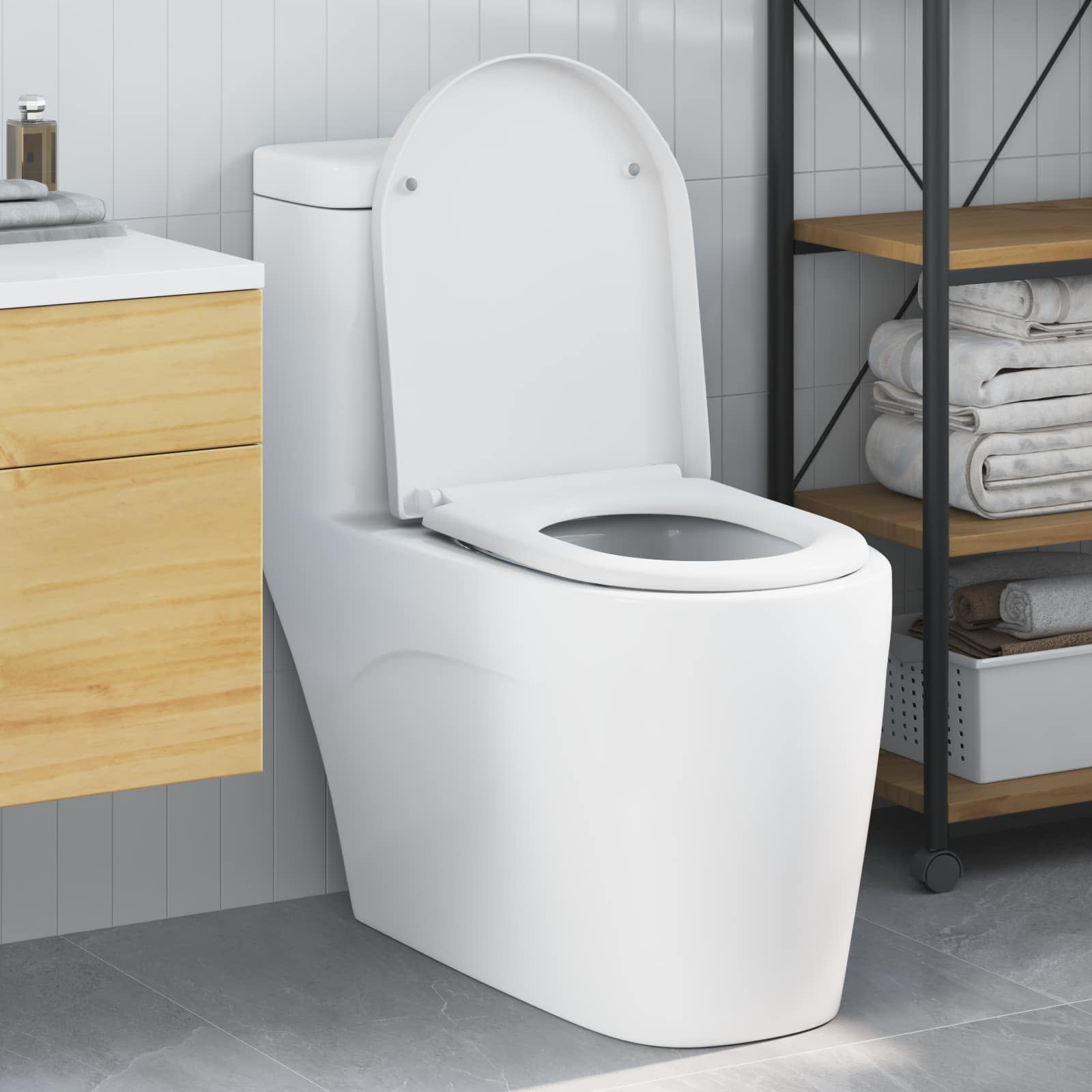 Toilettensitz Weiß Duroplast 49x36 cm