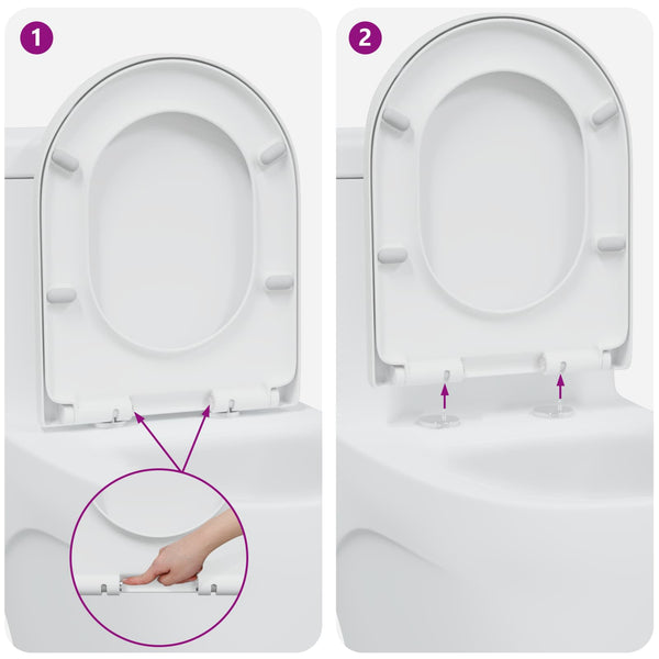 Toilettensitz Weiß Duroplast 49x36 cm