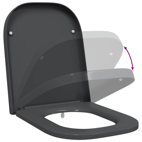 Anthrazit Toilettensitz Duroplast
