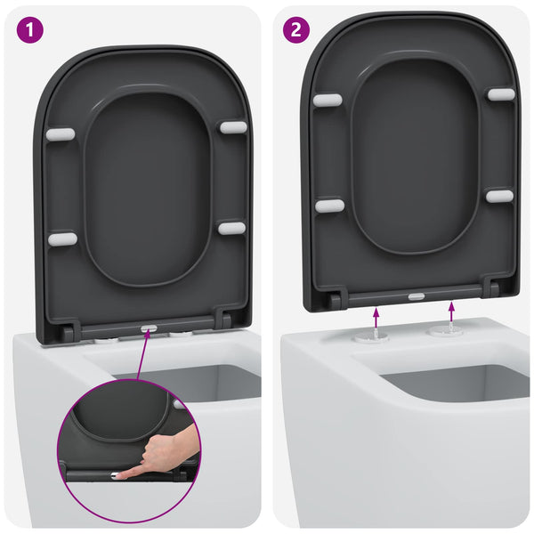 Anthrazit Toilettensitz Duroplast